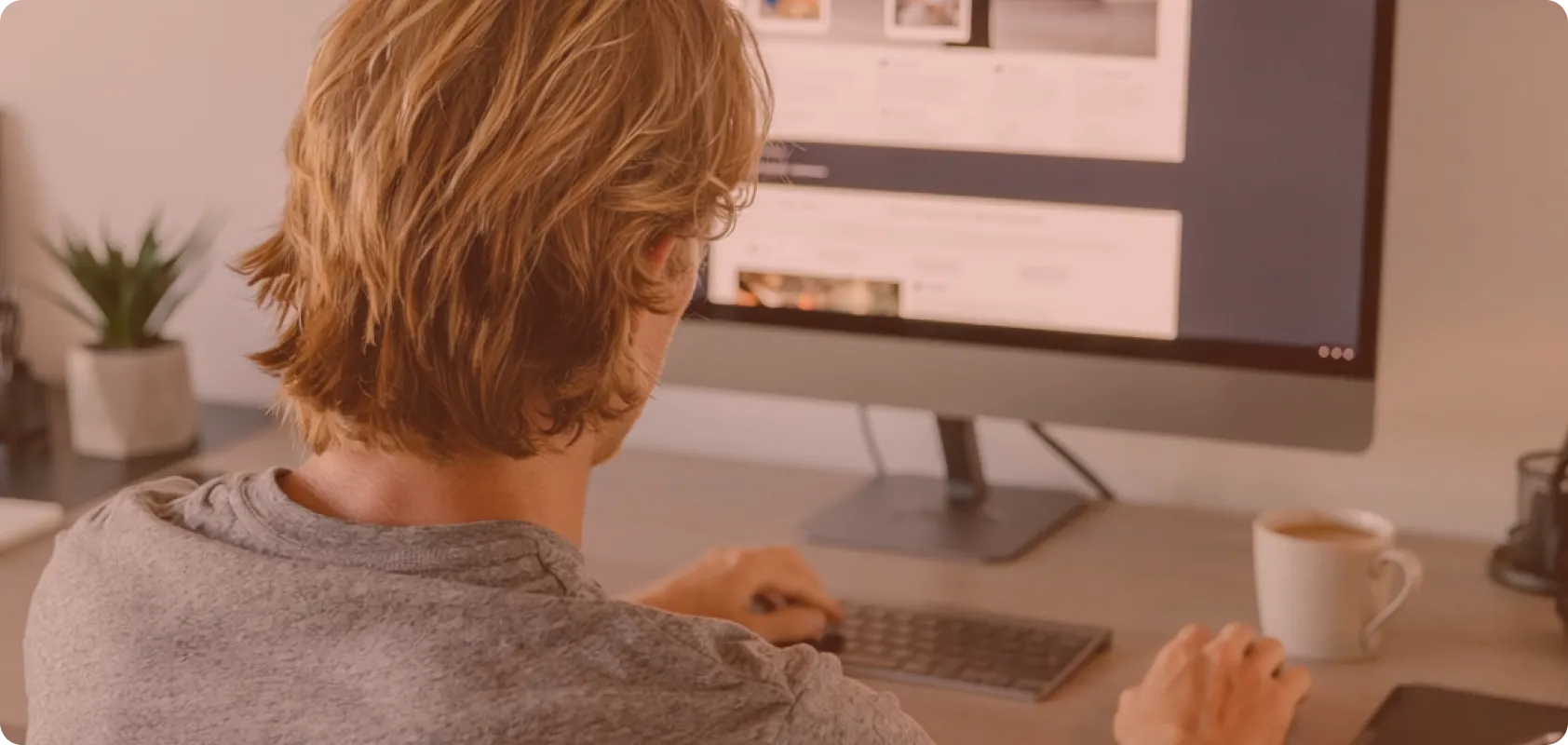 Expert working on landing page design