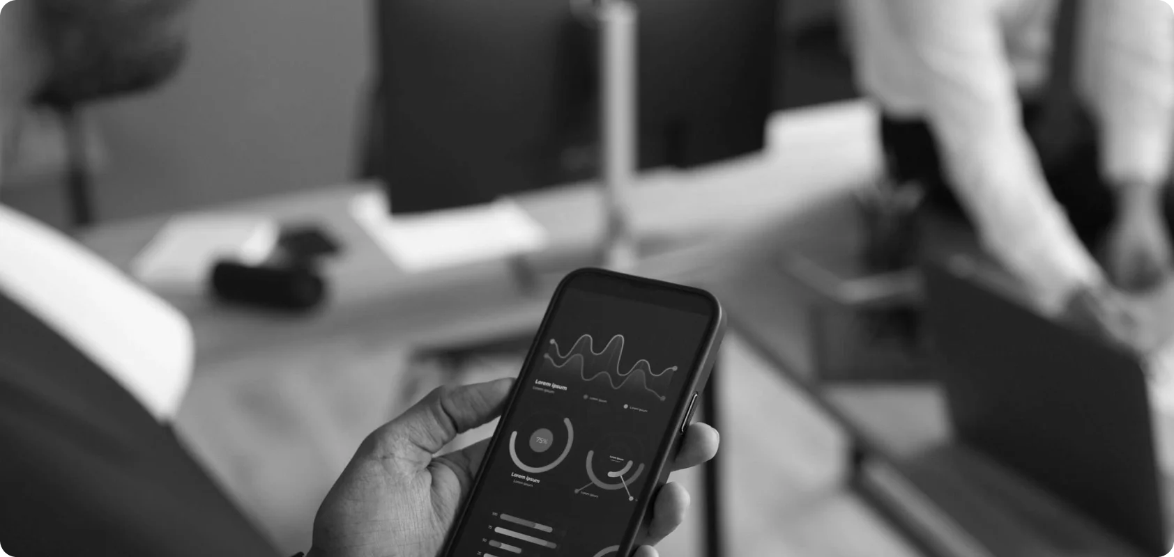 Team collaborating on mobile app design project