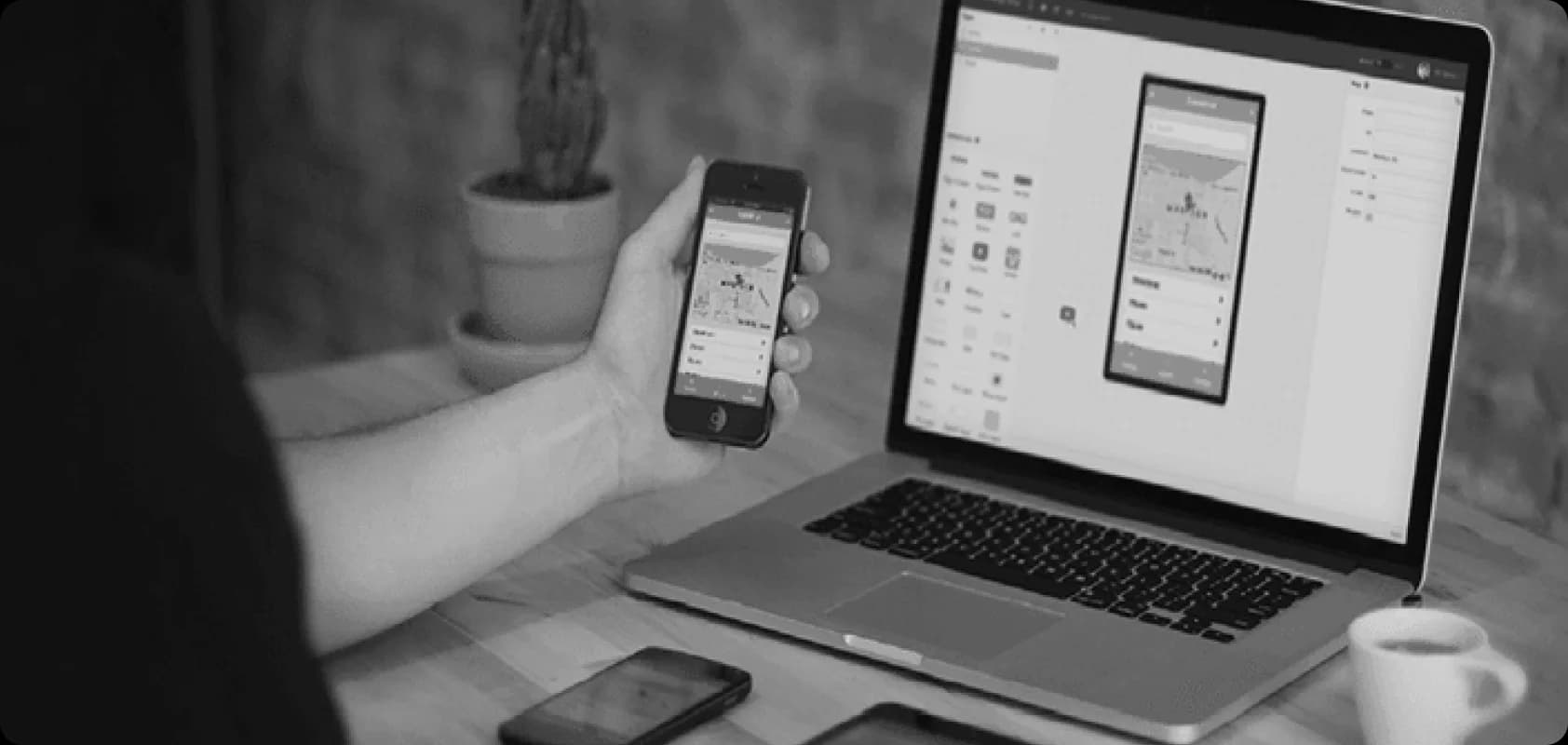 Team working on Progressive Web App development