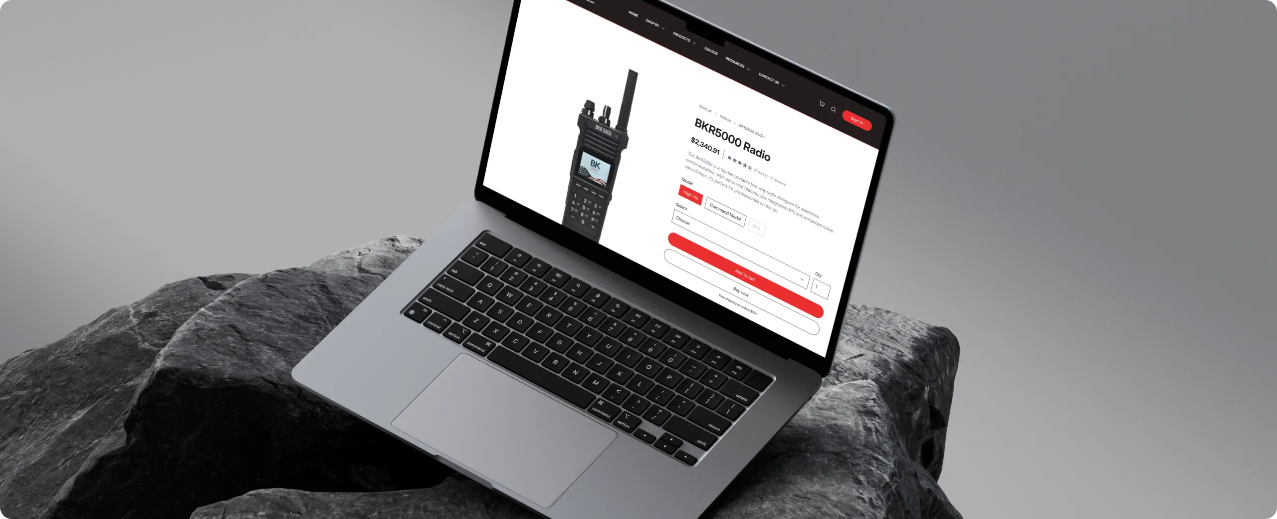 Commercetools on laptop