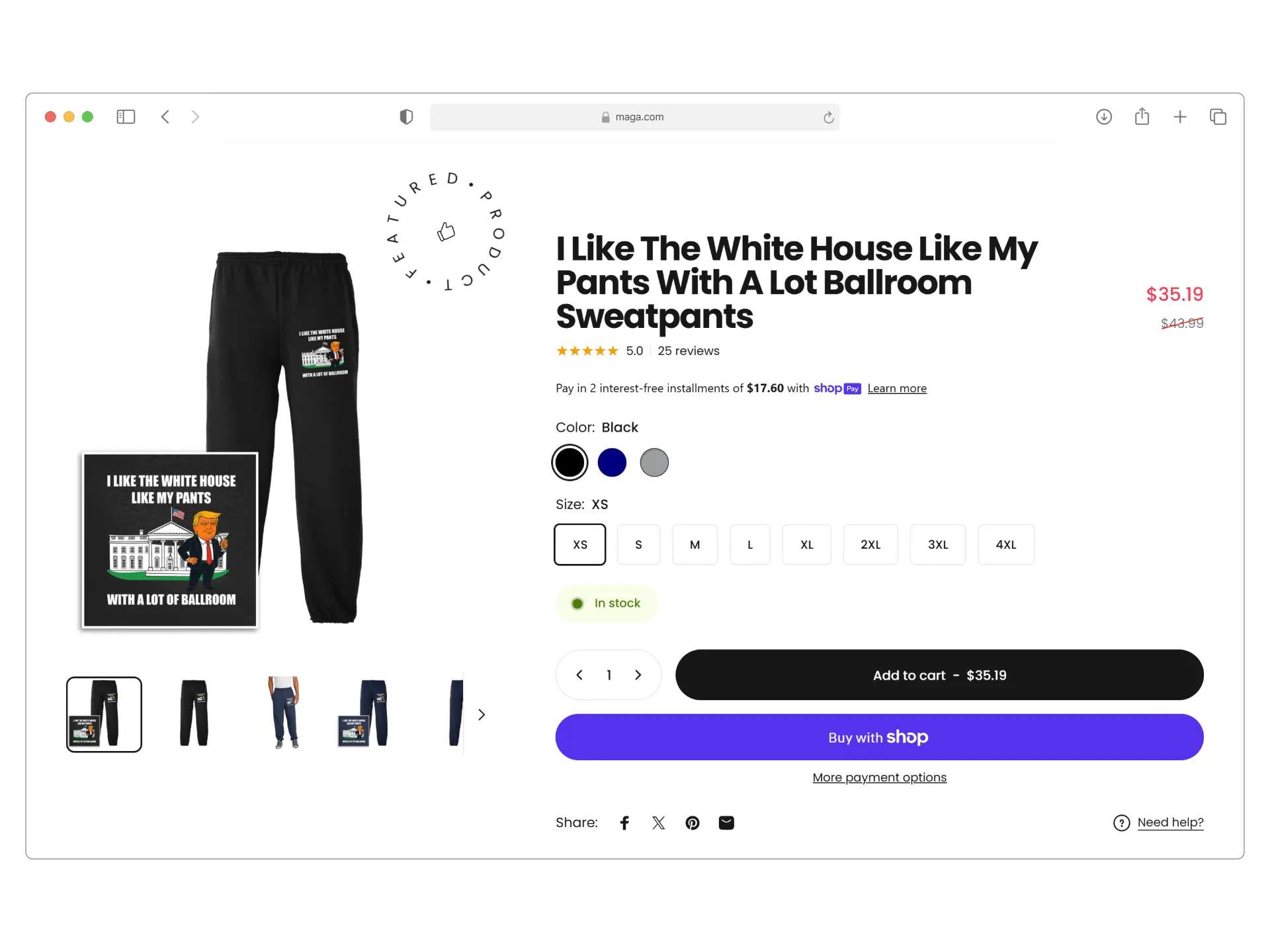 E-commerce product page