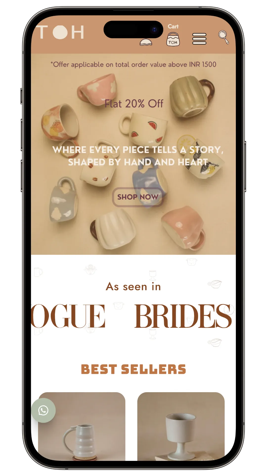 Mobile e-commerce store