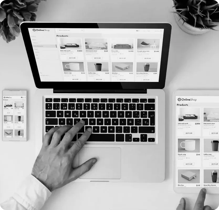 Laptop showing ecommerce analytics