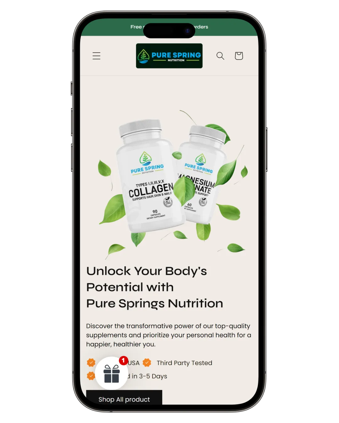 Subscription storefront — product page