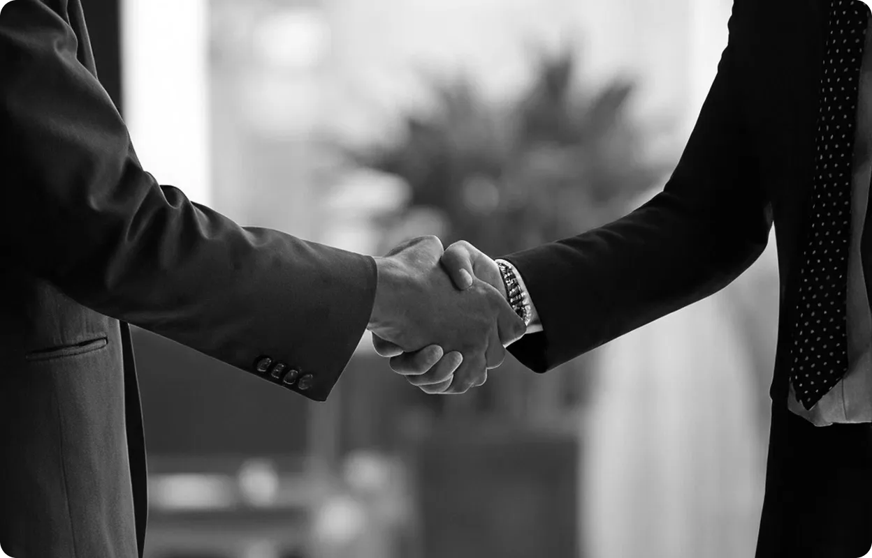Business handshake — fostering customer loyalty