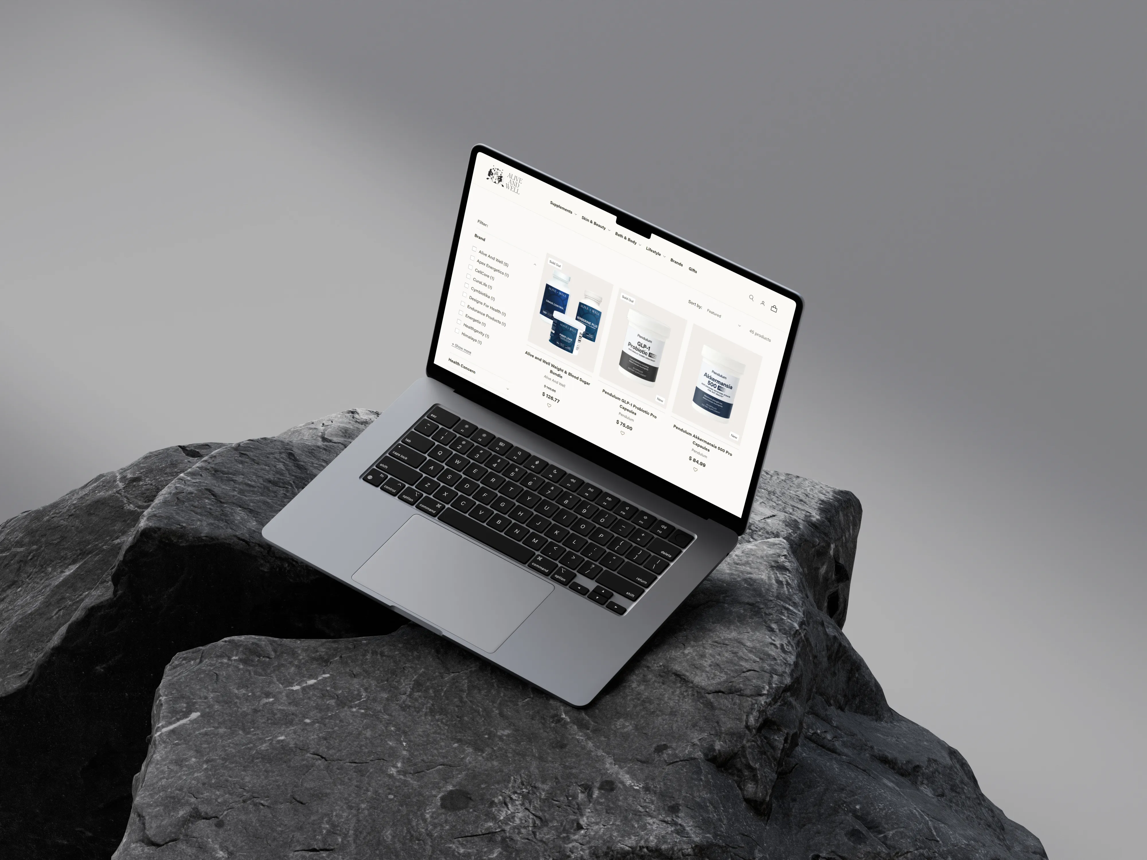 Laptop showing analytics dashboard