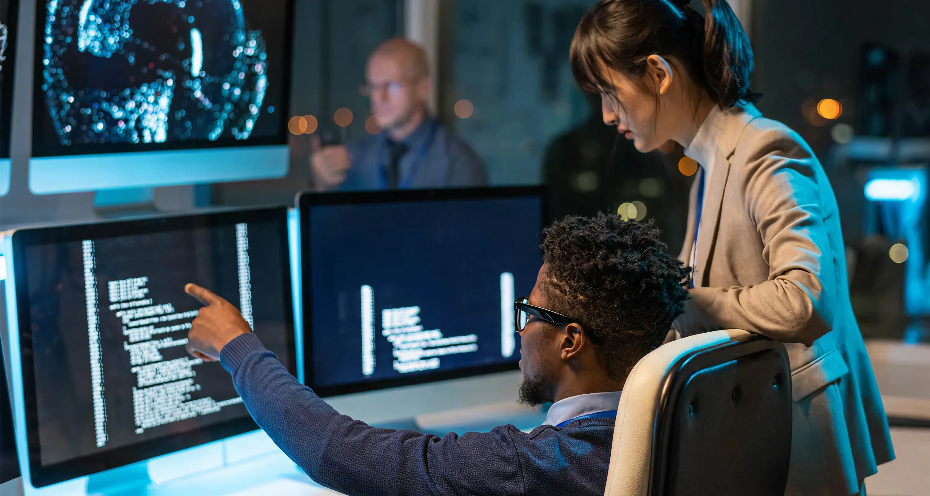 Security team monitoring compliance